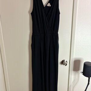A New Day Women’s Size Medium Black Sleeveless Romper Jumpsuit Pantsuit Pockets